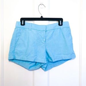 J Crew Teal/ Blue Chino Shorts 3” Inseam Size 6